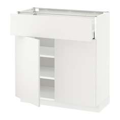 МЕТОД / МАКСИМЕРА Напольный шкаф+ящик/2дверцы, белый, Хэггеби белый Ikea