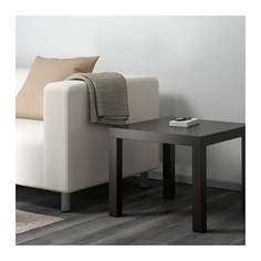 ЛАКК Придиванный столик, черно-коричневый Ikea