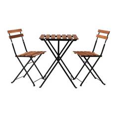 ТЭРНО Стол+2стула,д/сада, черный, серо-коричневая морилка Ikea