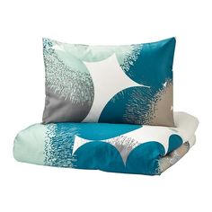 БОЛЛТИСТЕЛЬ Пододеяльник и 2 наволочки, синий Ikea