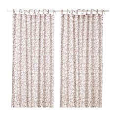 ХЭССЛЕКЛОККА Гардины, 1 пара, белый белый/красный, розовый Ikea