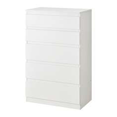СКОНЕВИК Комод с 5 ящиками, белый Ikea
