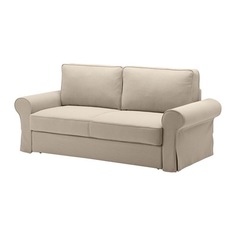 БАККАБРУ Диван-кровать 3-местный, Хильте бежевый Ikea