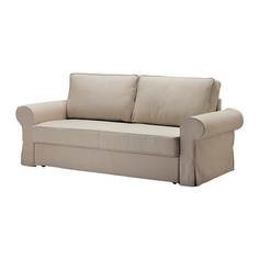 БАККАБРУ Диван-кровать 3-местный, Тигельшо бежевый Ikea