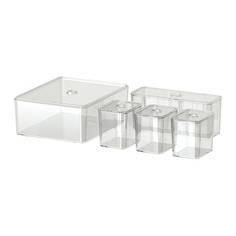 ГОДМОРГОН Контейнер с крышкой, 5 шт, прозрачный Ikea
