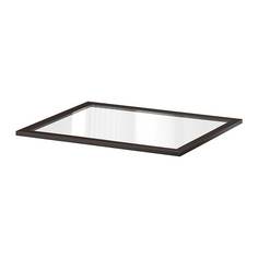 КОМПЛИМЕНТ Полка стеклянная, черно-коричневый Ikea