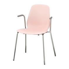 ЛЕЙФ-АРНЕ Легкое кресло, розовый, Дитмар хромированный Ikea
