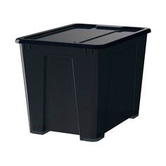 САМЛА Контейнер с крышкой, черный Ikea