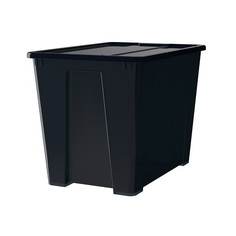 САМЛА Контейнер с крышкой, черный Ikea