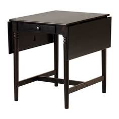 ИНГАТОРП Стол c откидными полами, черно-коричневый Ikea