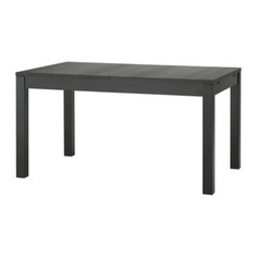 БЬЮРСТА Раздвижной стол, коричнево-чёрный Ikea
