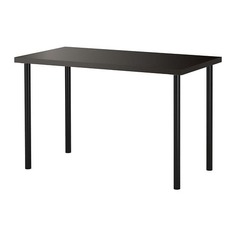 ЛИННМОН / АДИЛЬС Стол, черно-коричневый, черный Ikea