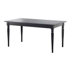 ИНГАТОРП Раздвижной стол, черный Ikea