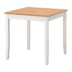 ЛЕРХАМН Стол, светлая морилка антик, белая морилка Ikea