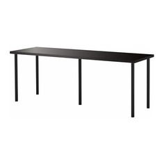 ЛИННМОН / АДИЛЬС Стол, черно-коричневый, черный Ikea