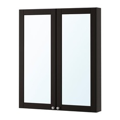 ГОДМОРГОН Зеркальный шкаф с 2 дверцами, Кашён темно-серый Ikea