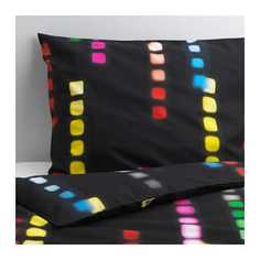 СУДДИГ Пододеяльник и 1 наволочка, черный Ikea