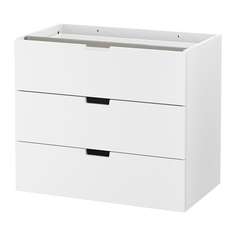 НОРДЛИ Модульный комод с 3 ящиками, белый Ikea