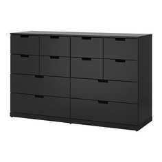 НОРДЛИ Комод с 12 ящиками, антрацит Ikea