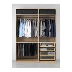 ПАКС Гардероб, под беленый дуб Ikea