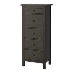 ХЕМНЭС Комод с 5 ящиками, черно-коричневый Ikea