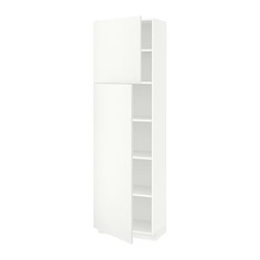 МЕТОД Высокий шкаф с полками/2 дверцы, белый, Хэггеби белый Ikea