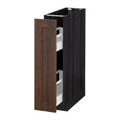 МЕТОД Напол шкаф/выдв внутр элем, черный, Эдсерум коричневый Ikea