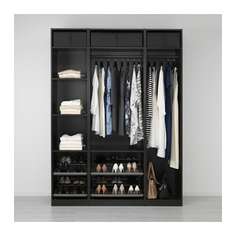 ПАКС Гардероб, черно-коричневый Ikea