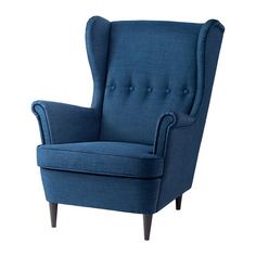 СТРАНДМОН Кресло с подголовником, Шифтебу темно-синий Ikea