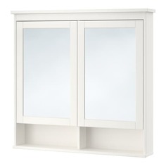 ХЕМНЭС Зеркальный шкаф с 2 дверцами, белый Ikea