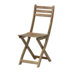 АСКХОЛЬМЕН Садовый стул, складной светло-коричневый серо-коричневая морилка Ikea