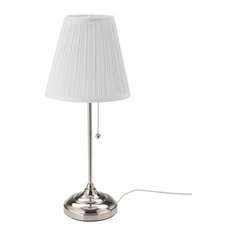 ОРСТИД Лампа настольная, никелированный, белый Ikea