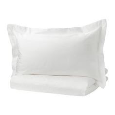 ПРАКТВИВА Пододеяльник и 1 наволочка, белый Ikea