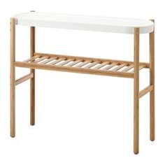 САТСУМАС Пьедестал для цветов, бамбук, белый Ikea