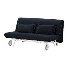 ИКЕА/ПС ЛЁВОС 2-местный диван-кровать, Ванста темно-синий Ikea
