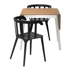 ИКЕА ПС 2012 / ИКЕА ПС 2012 Стол и 2 стула, бамбук, черный Ikea