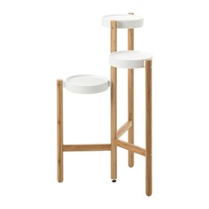 САТСУМАС Пьедестал для цветов, бамбук, белый Ikea