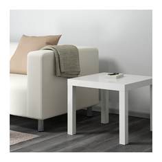 ЛАКК Придиванный столик, глянцевый белый Ikea