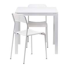 МЕЛЬТОРП / АДДЕ Стол и 2 стула, белый Ikea