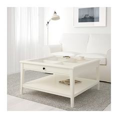 ЛИАТОРП Журнальный стол, белый, стекло Ikea