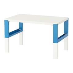 ПОЛЬ Письменный стол, белый, синий Ikea