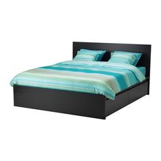 МАЛЬМ Высокий каркас кровати/4 ящика, черно-коричневый Ikea