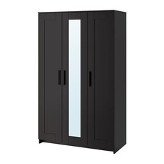 БРИМНЭС Шкаф платяной 3-дверный, черный Ikea