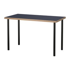 ЛИННМОН / АДИЛЬС Стол, синий, черный Ikea