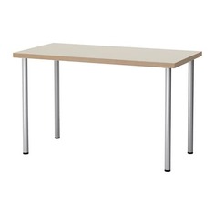 ЛИННМОН / АДИЛЬС Стол, бежевый, серебристый Ikea