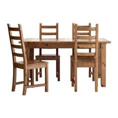 СТУРНЭС / КАУСТБИ Стол и 4 стула, морилка,антик Ikea