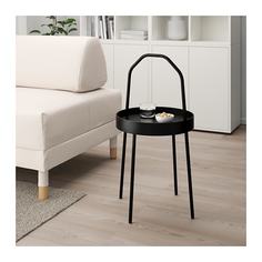 БУРВИК Придиванный столик, черный Ikea