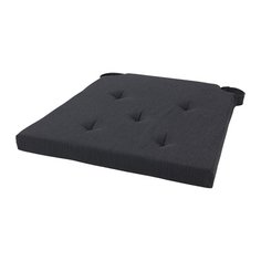 ЮСТИНА Подушка на стул, серый/черный Ikea
