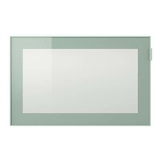ГЛАССВИК Стеклянная дверь, светлый серо-зеленый, прозрачное стекло Ikea
