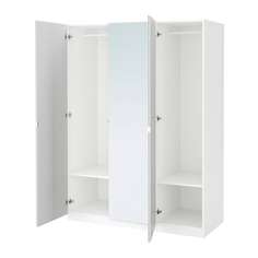 ПАКС Гардероб, белый, Викедаль зеркальное стекло Ikea